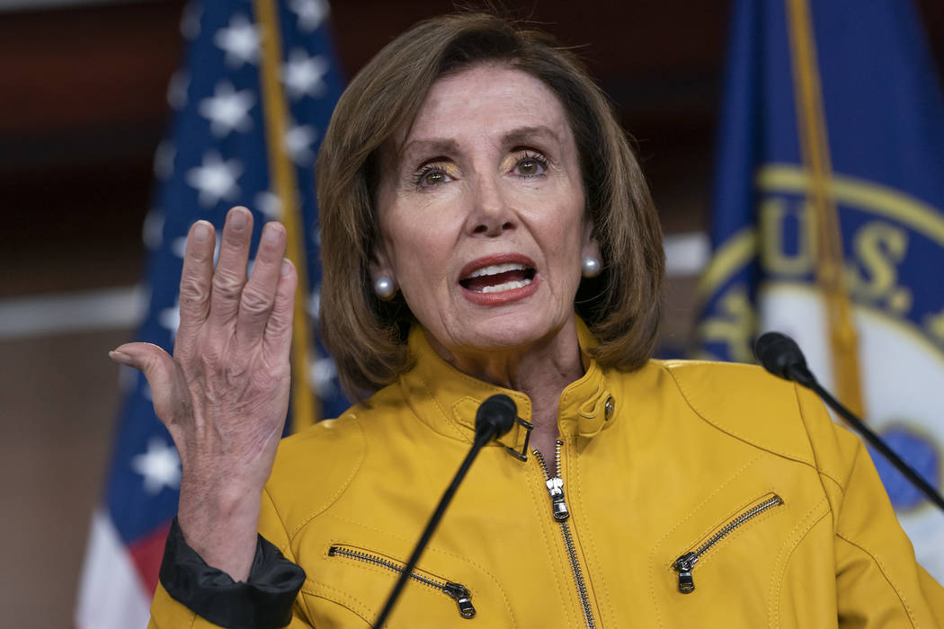 Speaker of the House Nancy Pelosi, D-Calif., reflects on President Donald Trump's statement tha ...