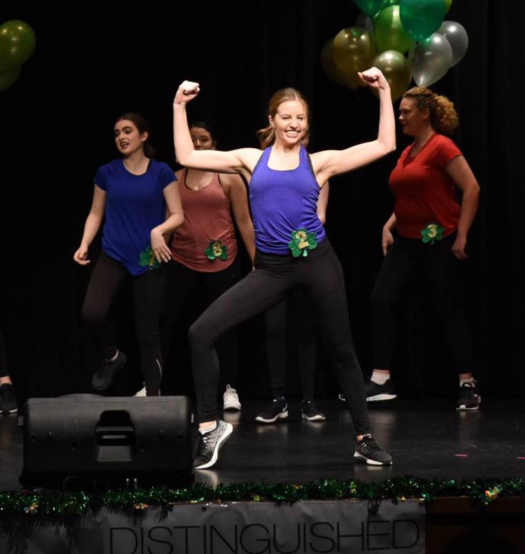 Stephanie Castrignano during the fitness routine at the Nevada state Distinguished Young Women ...