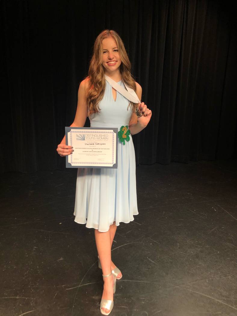 Stephanie Castrignano at the Nevada state Distinguished Young Women competition on March 2. Ste ...