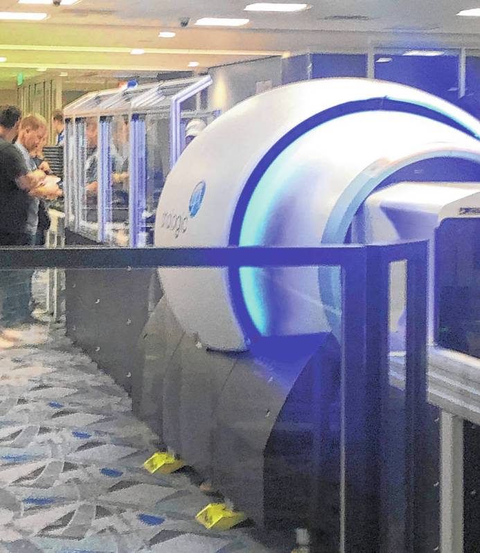 McCarran International Airport is the latest facility to test out a new 3-D security scanner ai ...