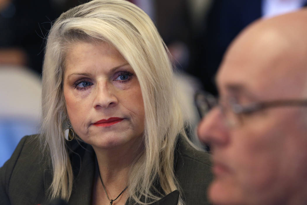 FILE - In this Wednesday, Jan. 28, 2015, file photo, Sen. Linda Collins-Smith, R-Pocahontas, li ...