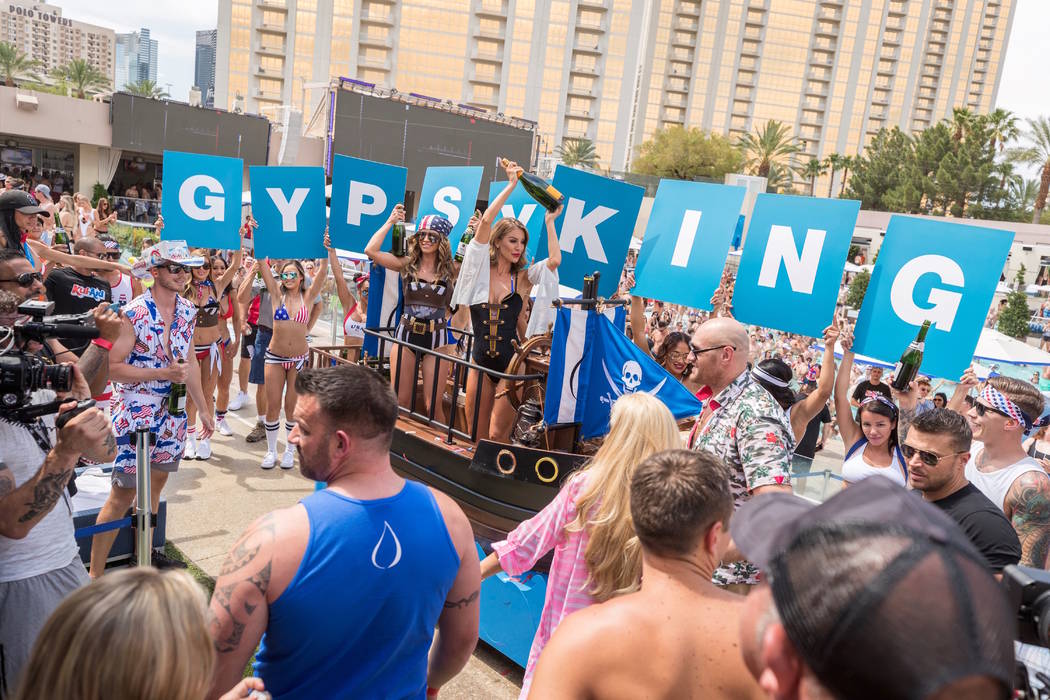 Tyson Fury parties at Wet Republic at MGM Grand on on Sunday, June 16, 2016 (Wolf Productions)