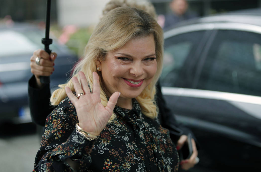 FILE - In this June 6, 2018 file photo, Sara Netanyahu, the wife of Israel's Prime Minister Ben ...