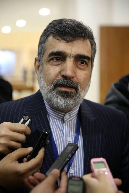 In this photo taken Dec. 9, 2014, spokesman for Iran's atomic agency Behrouz Kamalvandi speaks ...