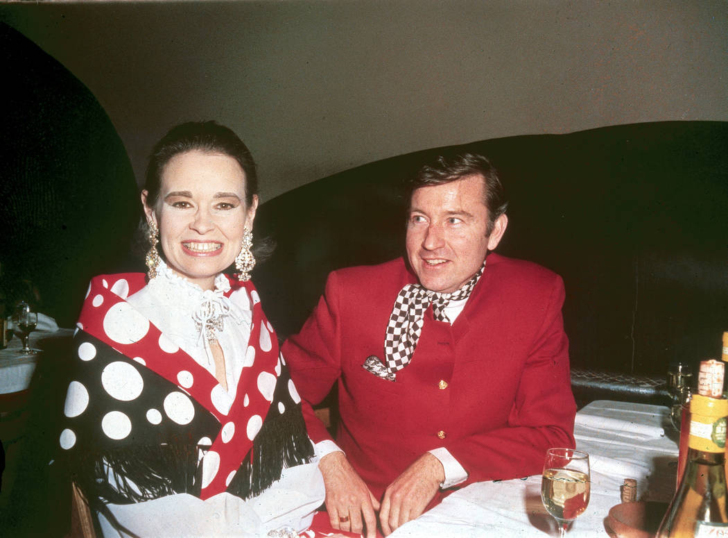 Socialite Gloria Vanderbilt, left, is shown with her husband, actor Wyatt Cooper, at a Truman C ...