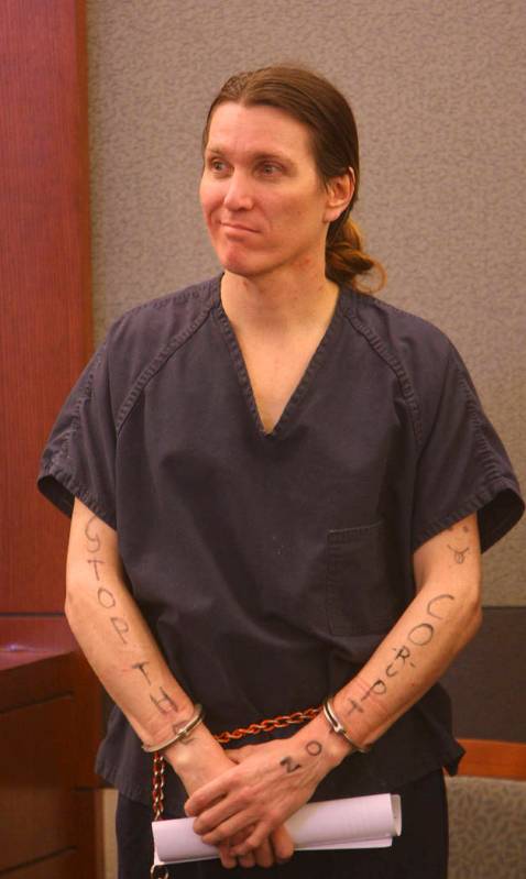 Daimon Hoyt, 42, appears in Las Vegas Justice Court on Thursday, Jan. 24, 2008, for his hearing ...