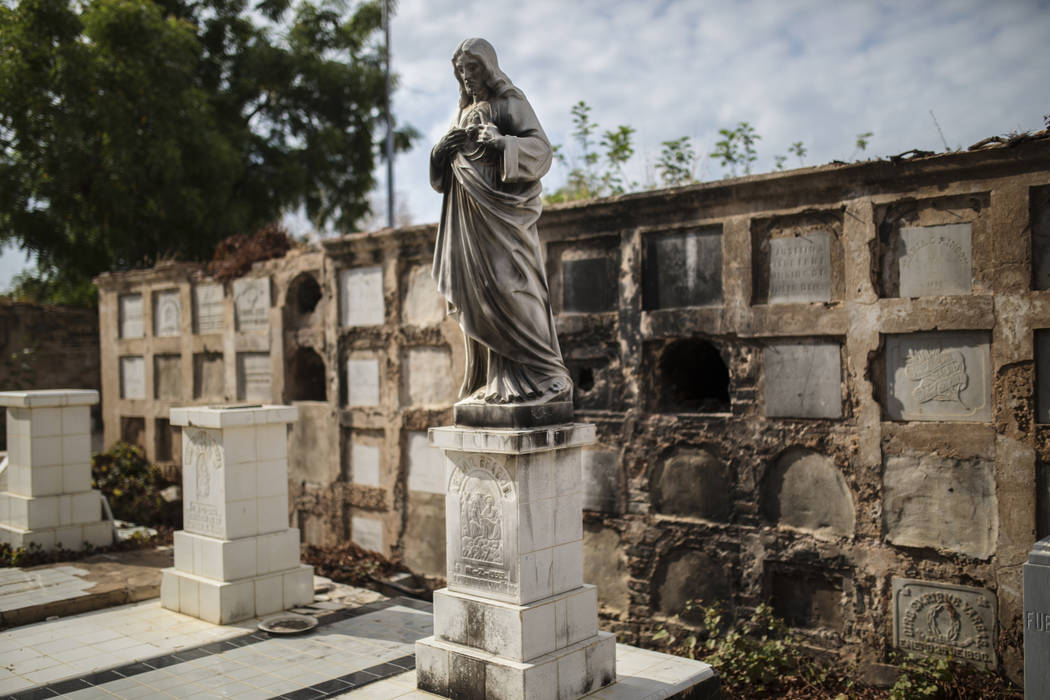 Pillaged vaults stand inside Cuadrado cemetery in Maracaibo, Venezuela, May 16, 2019. Thieves h ...