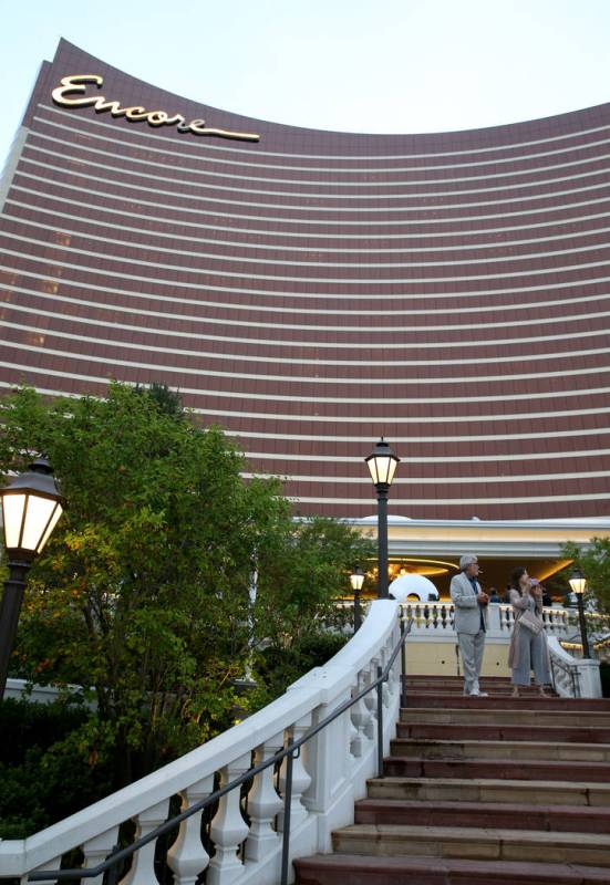 Guests take in the Mystic River during an invitation-only party at Encore Boston Harbor Thursda ...