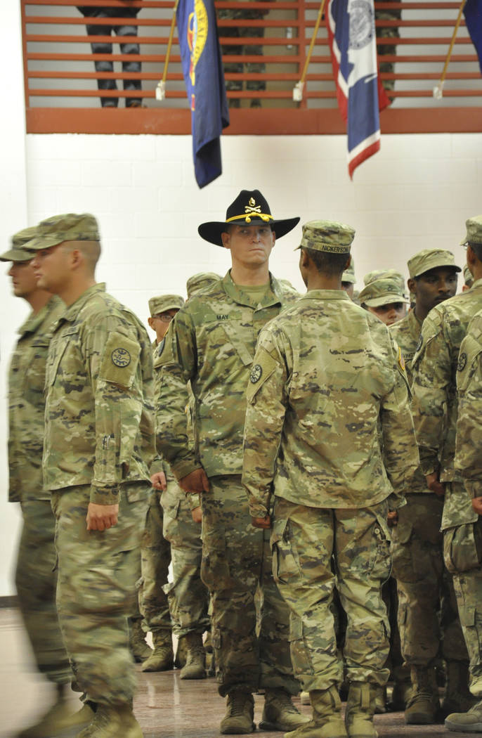 Soldiers from the Nevada Army Guard's 1st Squadron 221st Calvary , including Staff Sgt. Ja ...