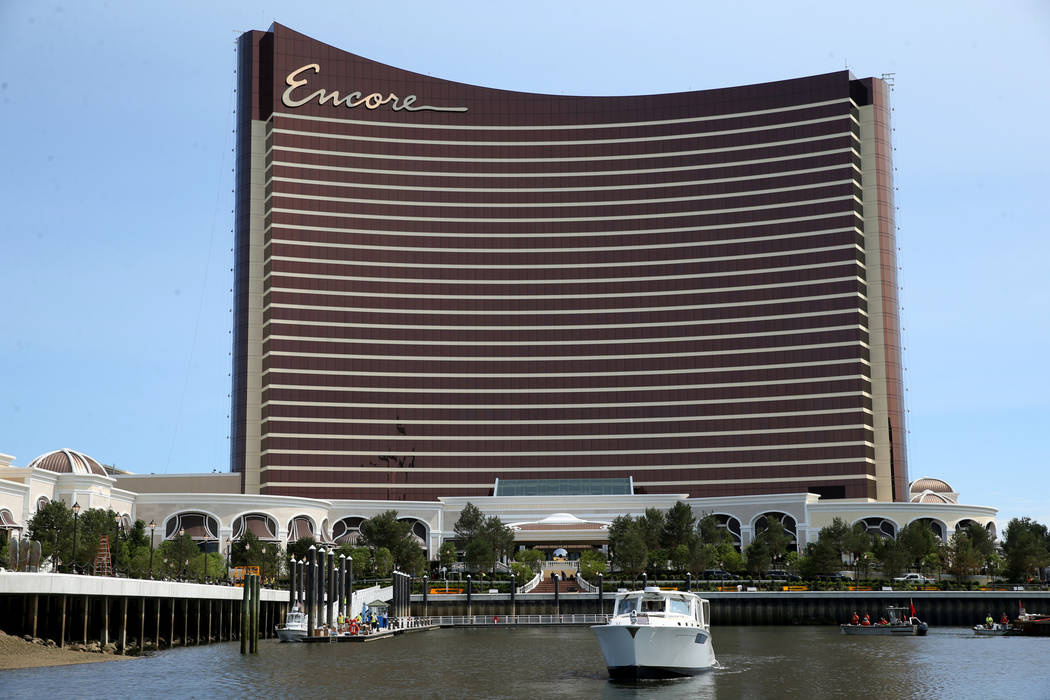 A luxury harbor shuttle on the Mystic River at Encore Boston Harbor in Everett, Mass., Saturday ...