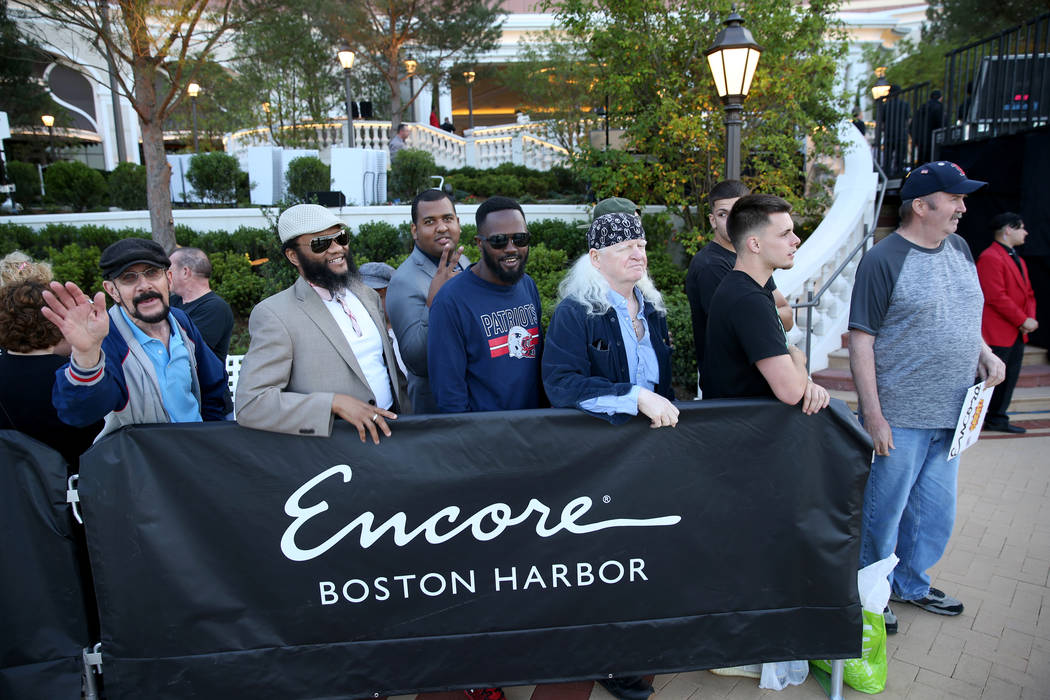 Glenn Reynolds, of Quincy, Mass., right, is first in line for the opening of the $2.6 billion E ...