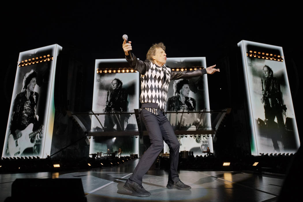 Mick Jagger of the Rolling Stones performs during the "No Filter" tour at Soldier Fie ...