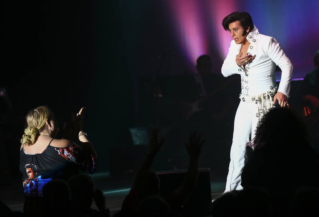 Matthew Boyce, of Saratoga Springs, N.Y., performs in the '70s era competition during the 10th ...