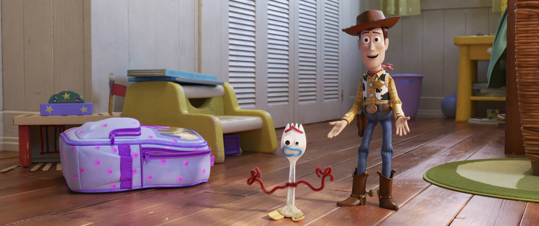 This undated image provided by Disney/Pixar shows a scene from the movie "Toy Story 4.&quo ...