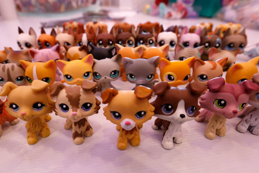 A Littlest Pet Shop collection of Lila Turner, 11, of Austin, Texas is seen during LPSCon West ...