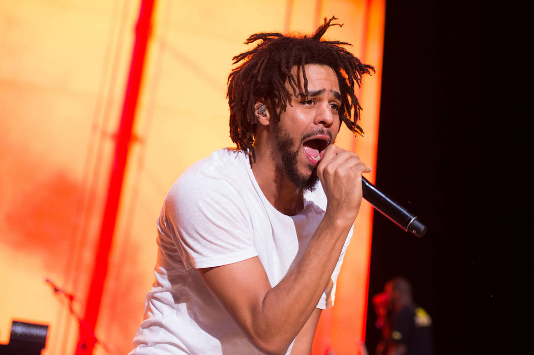 Recording artist J. Cole performs at the 2016 Billboard Hot 100 Music Festival at Nikon at Jone ...