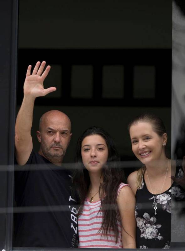 FILE - In this Sept. 20, 2014 file photo, Ivan Simonovis, former Caracas police chief, waves to ...