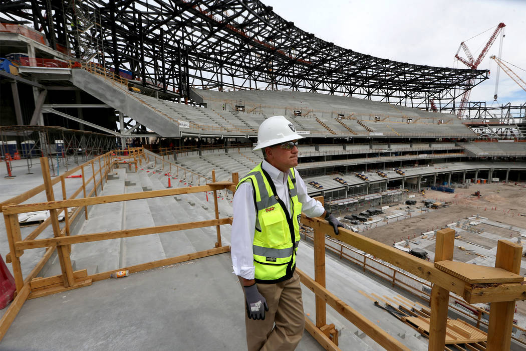 Las Vegas Stadium Co. Chief Operating Officer Don Webb at the Raiders stadium construction site ...