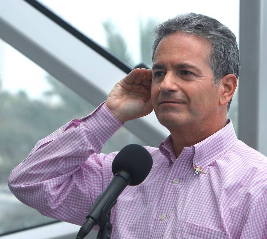 Tampa Bay Rays Principal Owner Stuart Sternberg listens to a question at a press conference at ...