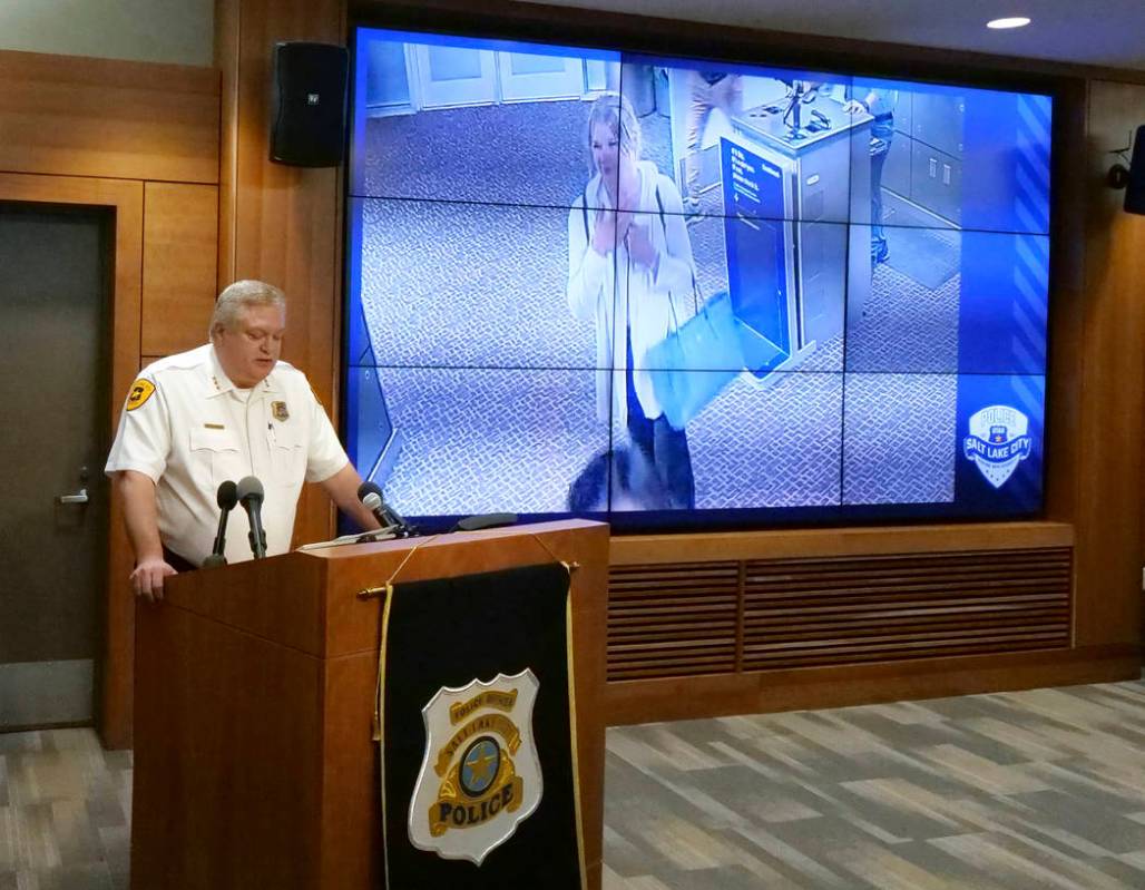 Salt Lake City assistant Police Chief Tim Doubt releases video footage of a missing University ...