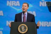 A April 26, 2019, file photo shows National Rifle Association Institute for Legislative Action ...