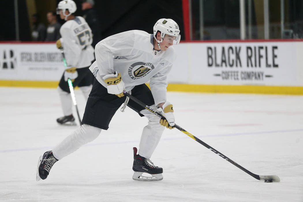 Vegas Golden Knights Mason Primeau (57) during development camp at City National Arena in Las V ...