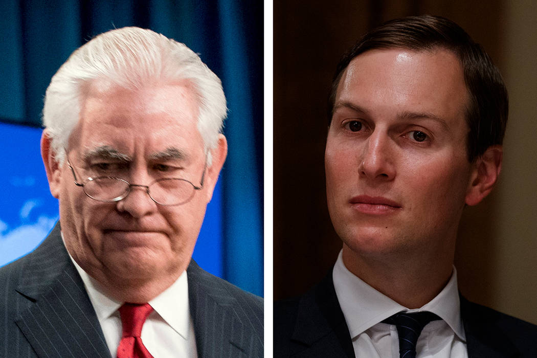 Former Secretary of State Rex Tillerson cited an awkward encounter with Jared Kushner, Presiden ...