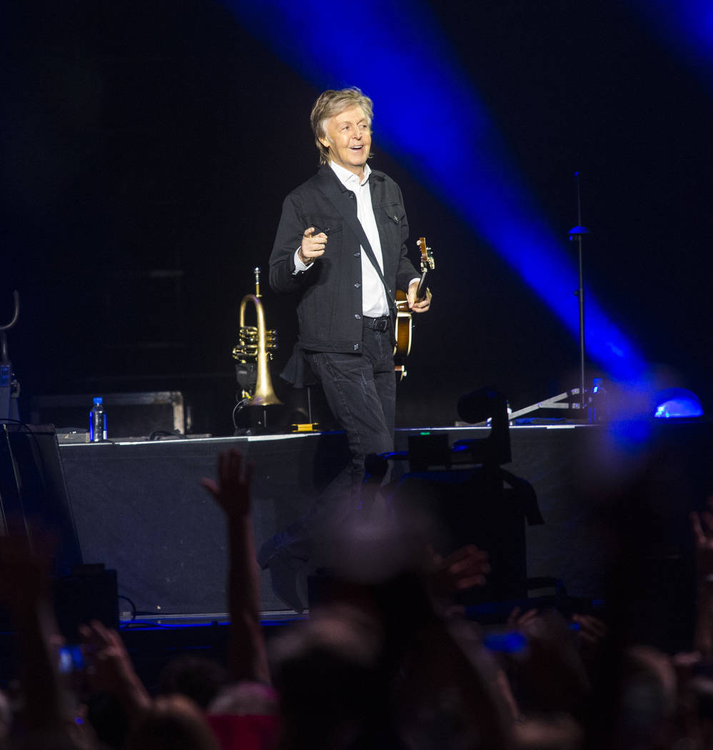 Paul McCartney performs at T-Mobile Arena in Las Vegas on Friday, June 28, 2019. McCartney is s ...