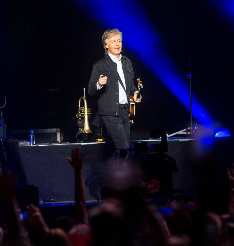 Paul McCartney performs at T-Mobile Arena in Las Vegas on Friday, June 28, 2019. McCartney is s ...