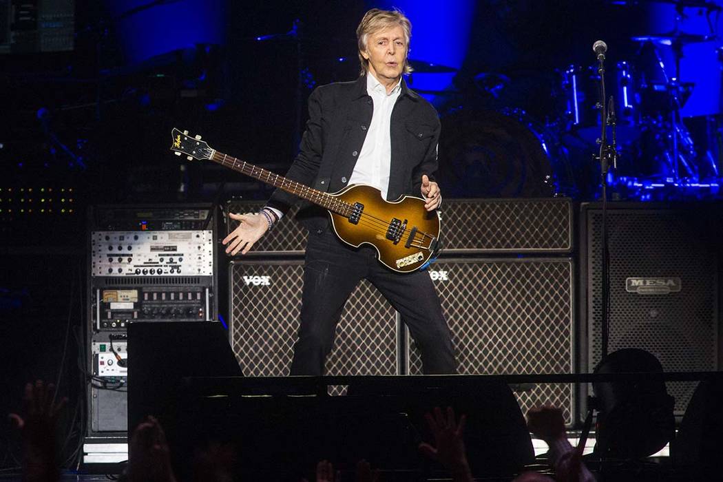 Paul McCartney performs at T-Mobile Arena in Las Vegas on Friday, June 28, 2019. McCartney is s ...