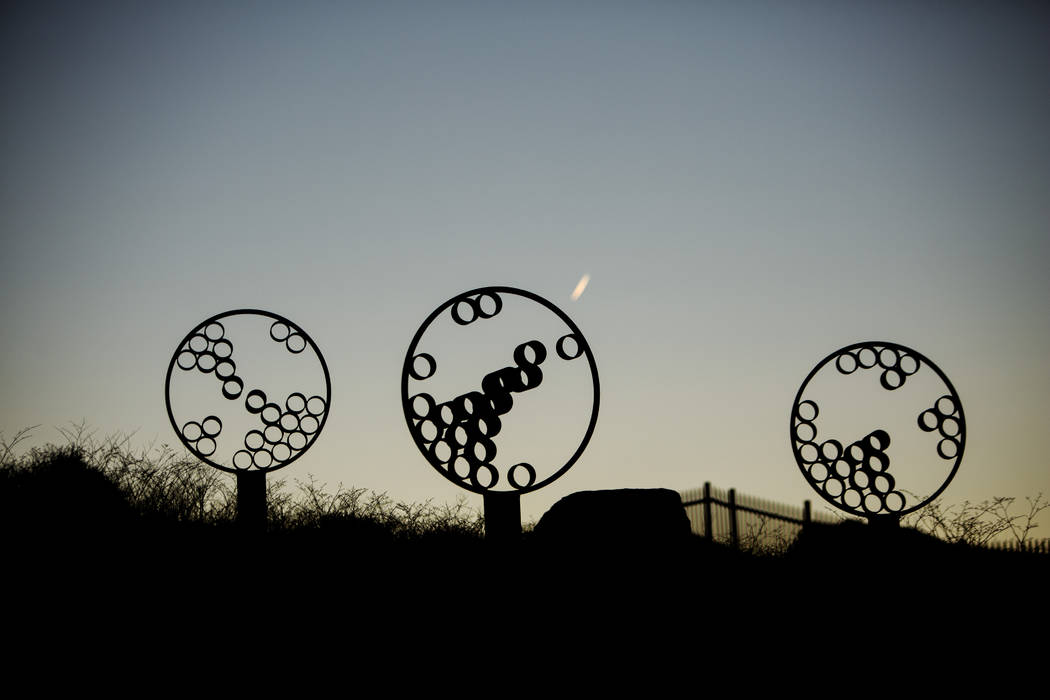 The Fore sculpture at Angel Park on July 3, 2019 in Las Vegas.(Michael Blackshire/Las Vegas Rev ...