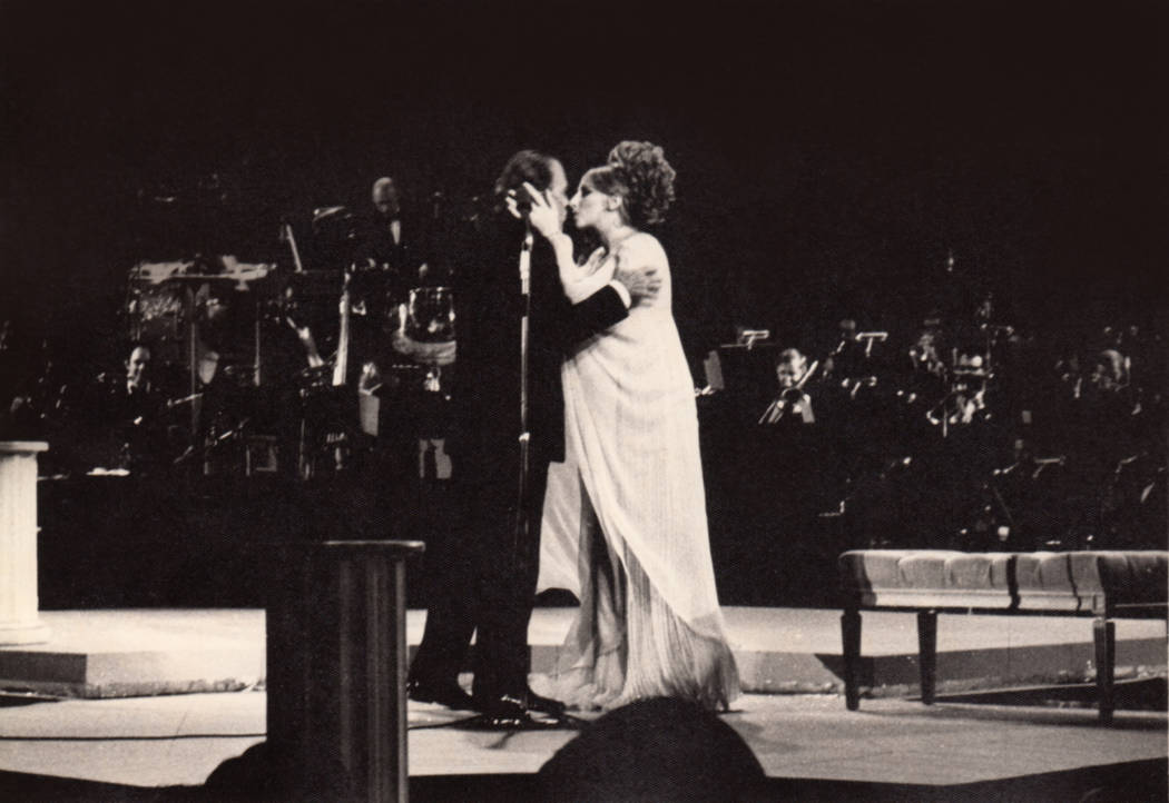 Ed Sullivan and Barbara Streisand at the Las Vegas Hilton. (Westgate)