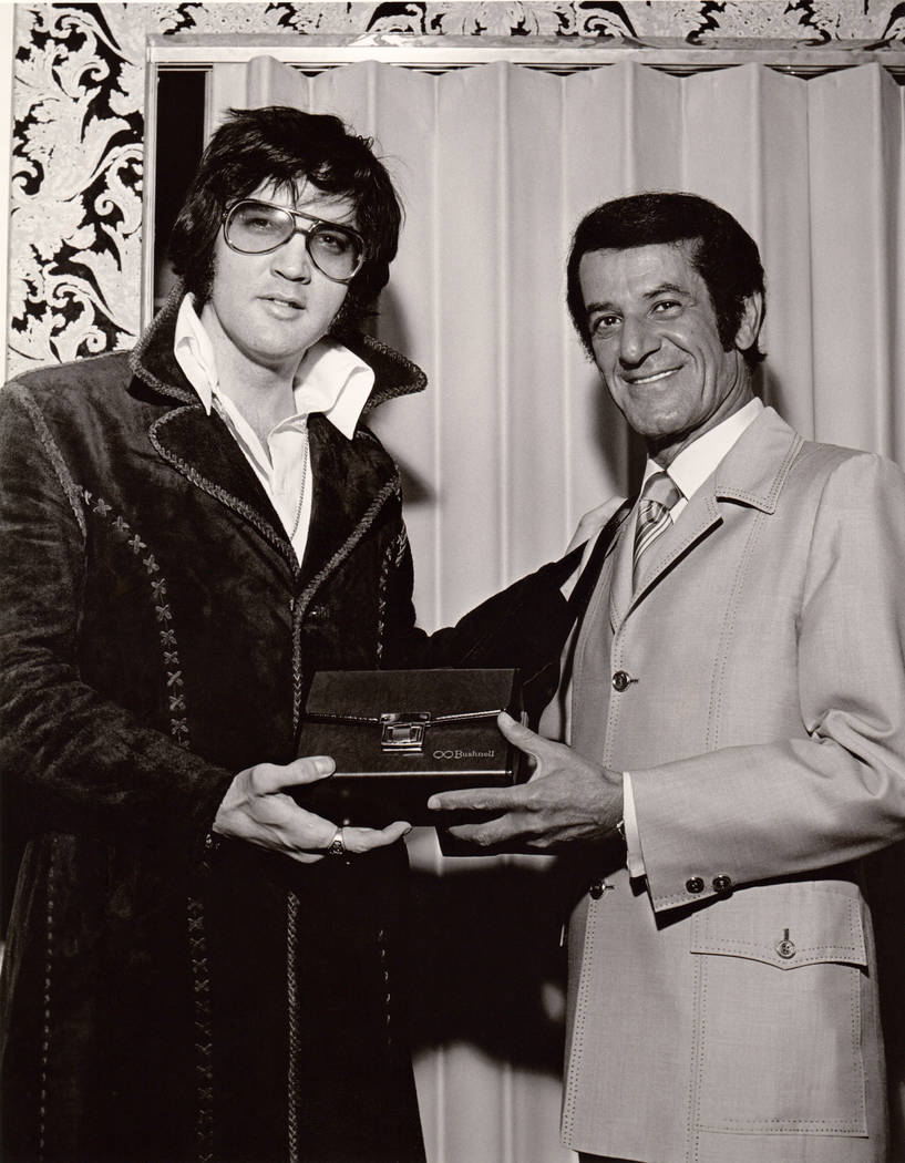 Elvis Presley, left, at the International in Las Vegas. (Westgate)