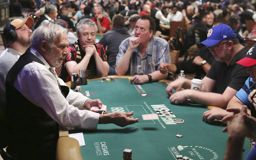 Joe Esposito, 72, who has been dealing at the World Series of Poker Tournament (WSOP) for the l ...