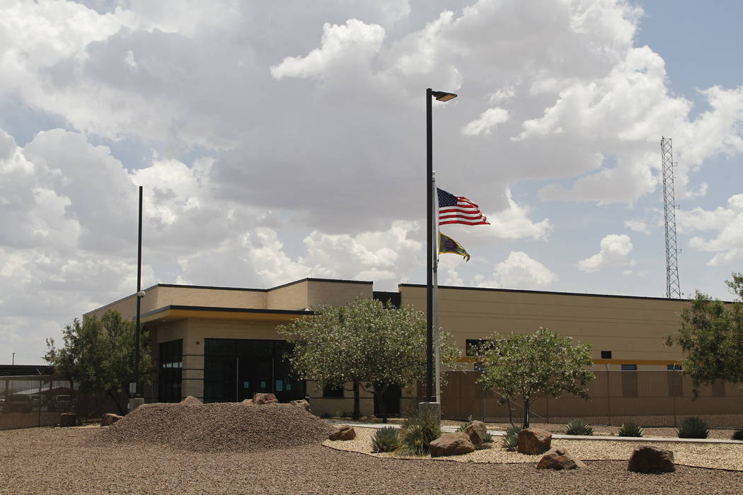 In this June 26, 2019 photo, the entrance to the Border Patrol station in Clint, Texas. (AP Ph ...