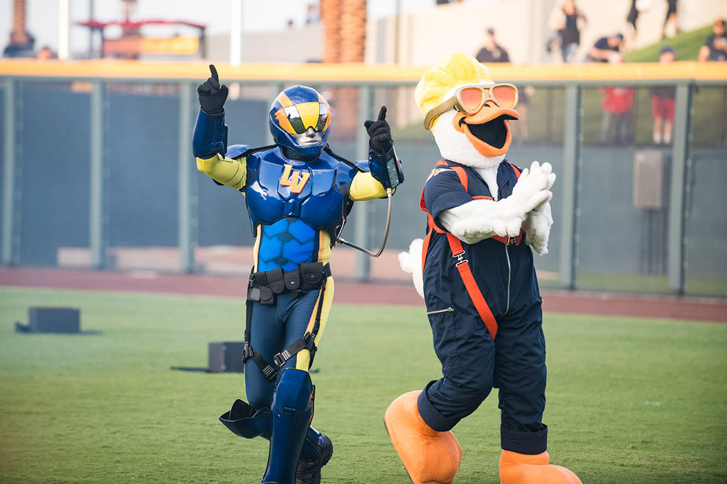 The Las Vegas Aviators has two mascots, Spruce the Goose and The Aviator. (Summerlin)