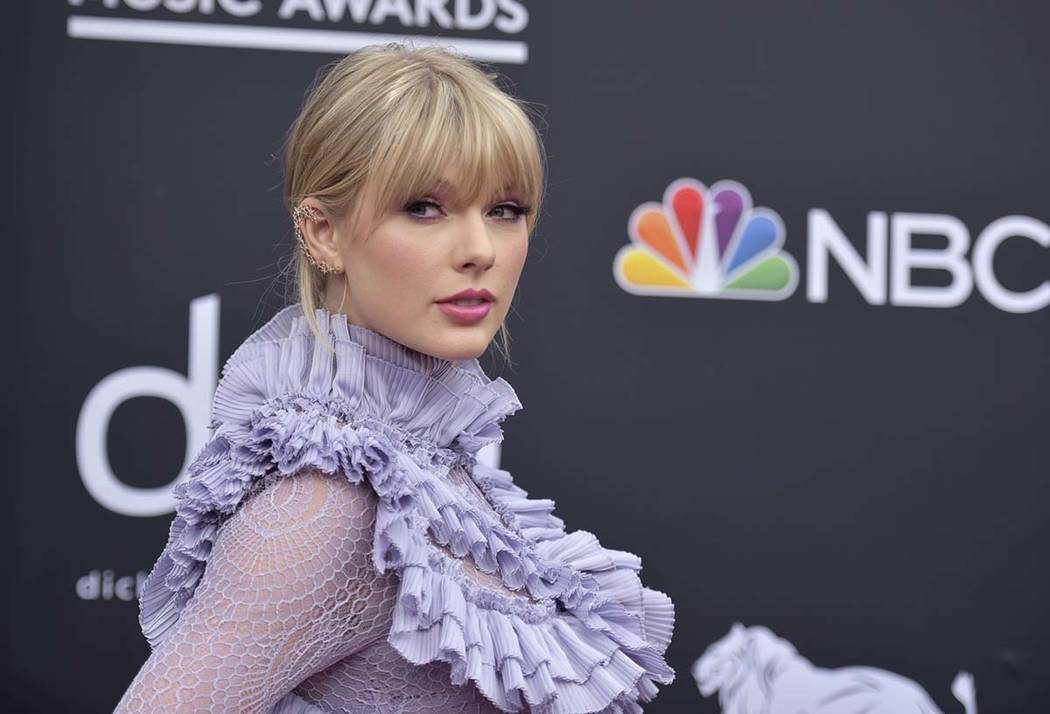 In this May 1, 2019, file photo, Taylor Swift arrives at the Billboard Music Awards at the MGM ...