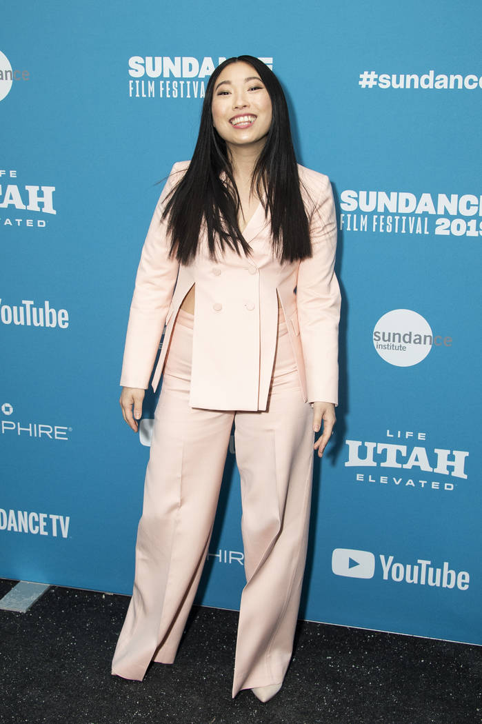 Actress Awkwafina poses at the premiere of "Paradise Hills" during the 2019 Sundance ...