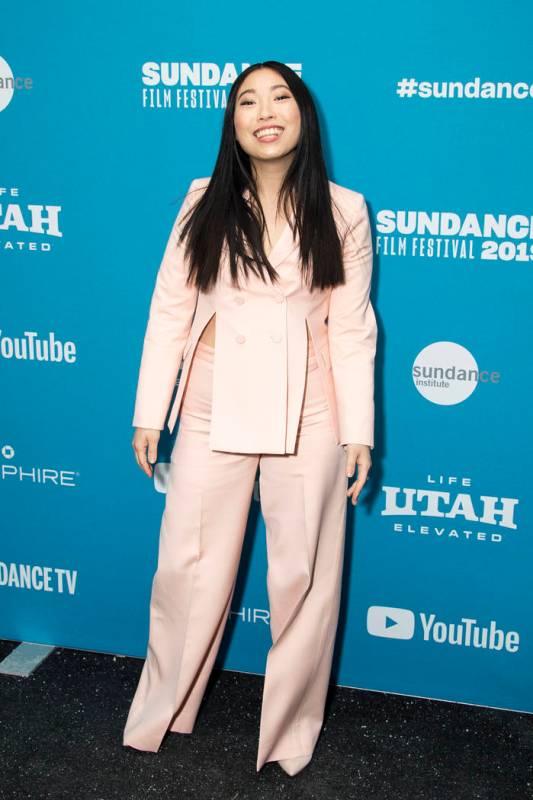 Actress Awkwafina poses at the premiere of "Paradise Hills" during the 2019 Sundance ...