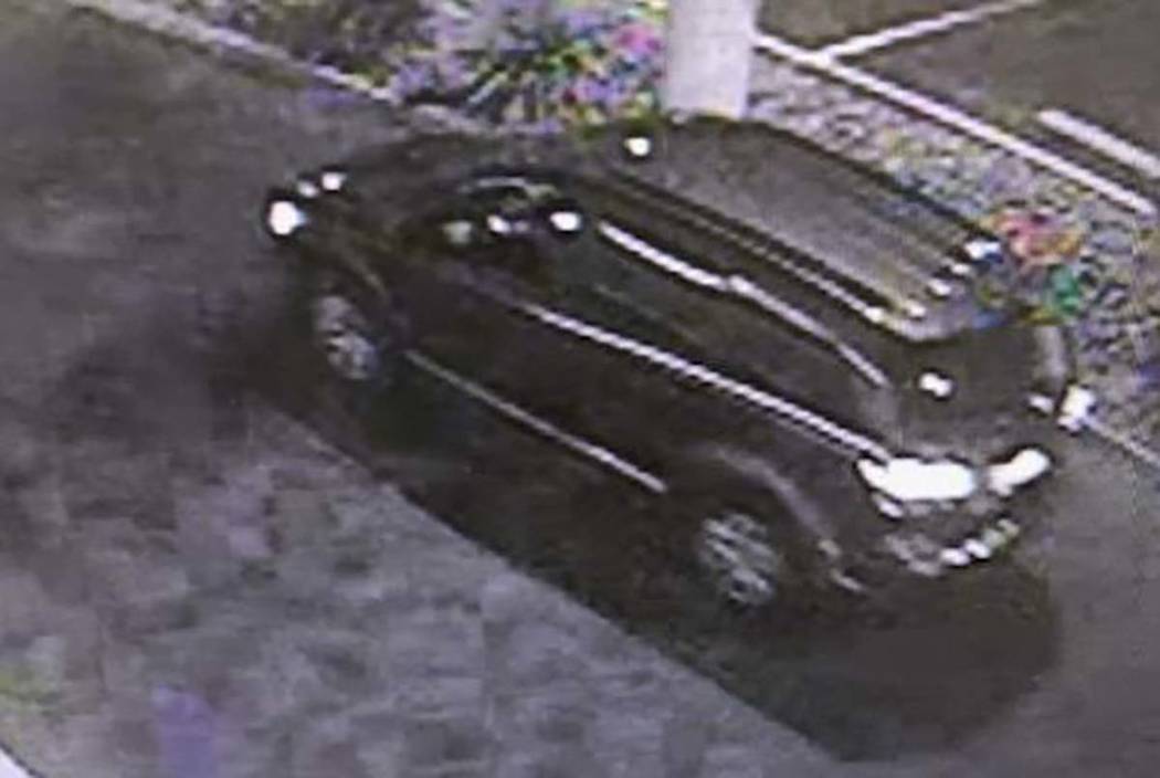 A dark gray SUV used in several armed robberies of West Charleston Boulevard charity fireworks ...