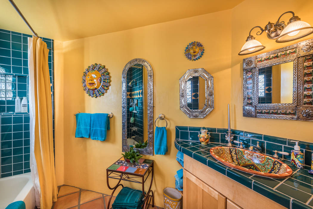 The bathrooms have Mexican ceramic bathroom sinks. (Desert Sun Realty)