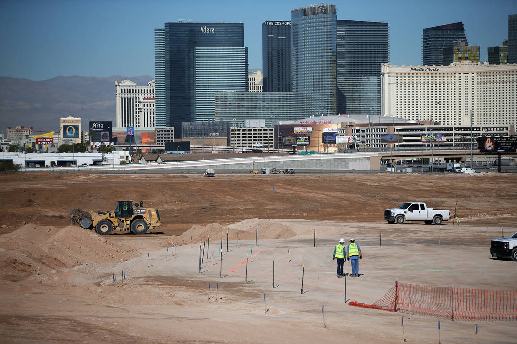 The scene at the Raiders stadium site in Las Vegas, Tuesday, Dec. 12, 2017. Erik Verduzco Las V ...