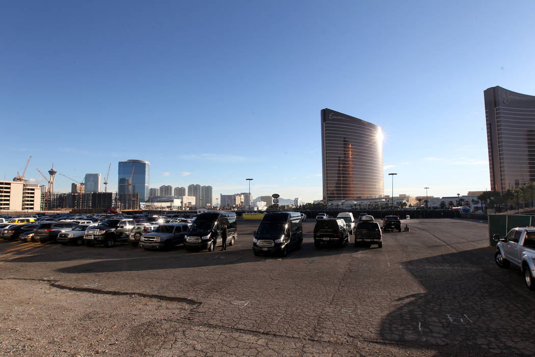 Trump International on Fashion Show Drive near the Strip in Las Vegas Wednesday, Jan. 10, 2018. ...