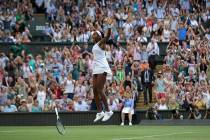 United States' Cori "Coco" Gauff celebrates after beating Slovenia's Polona Hercog in ...