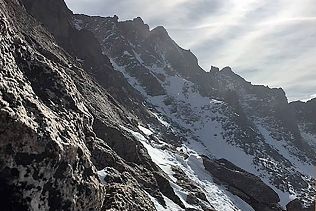 A ledge on the Keyhole Route in Rocky Mountain National Park. (Rocky Mountain National Park)