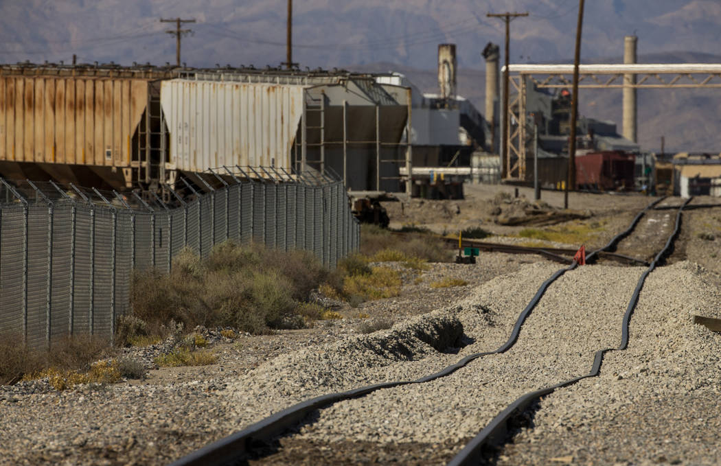 A small stretch of the Trona Railway tracks are now twisted and will need repair due to the ea ...