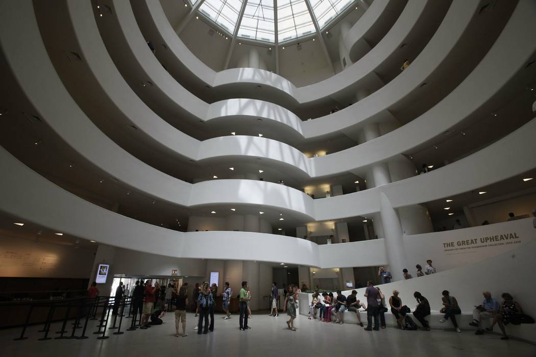 FILE - This May 31, 2011, file photo, shows the interior of the Solomon R. Guggenheim Museum, a ...