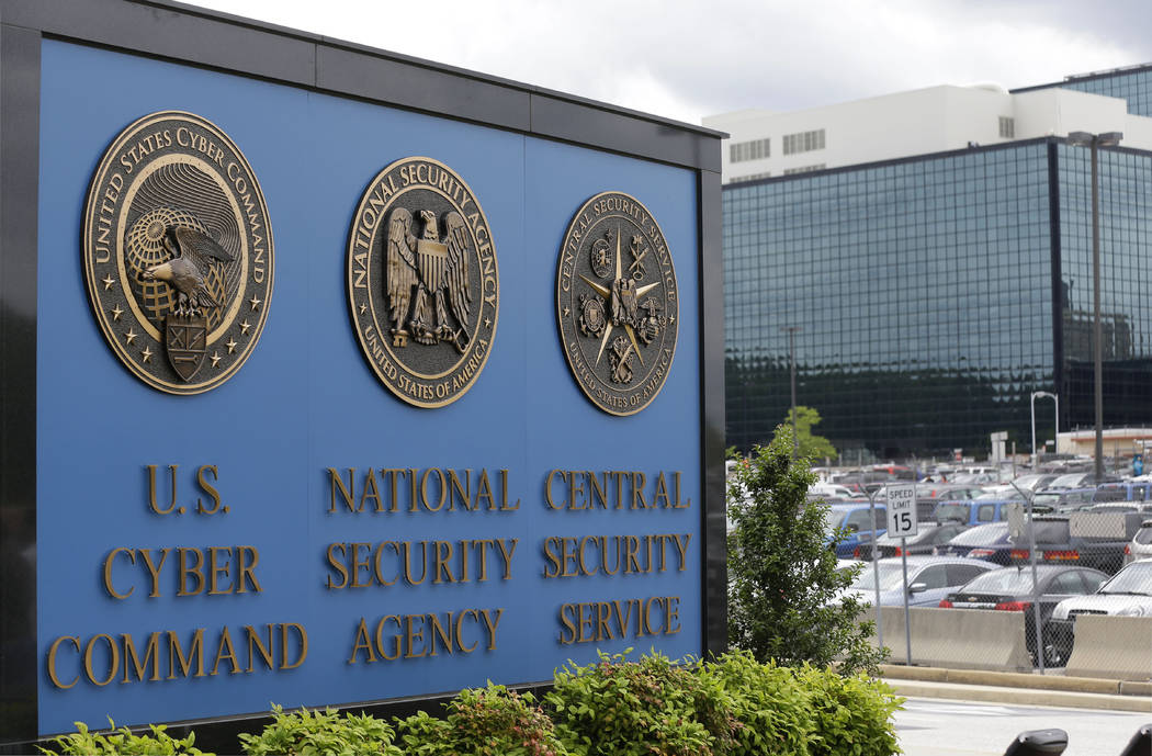 FILE - In this June 6, 2013 file photo, the sign outside the National Security Administration ( ...