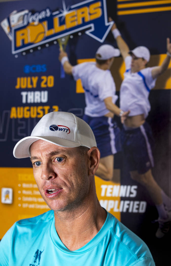 Vegas Rollers coach Tim Blenkiron talks tennis and the upcoming season at The Orleans on Wednes ...