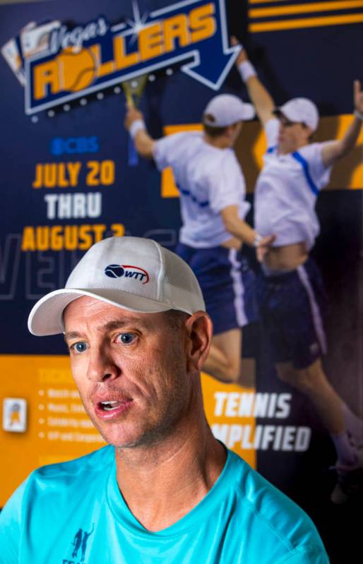 Vegas Rollers coach Tim Blenkiron talks tennis and the upcoming season at The Orleans on Wednes ...